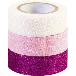 Heyda Pink 3 db glitteres ragasztószalag
