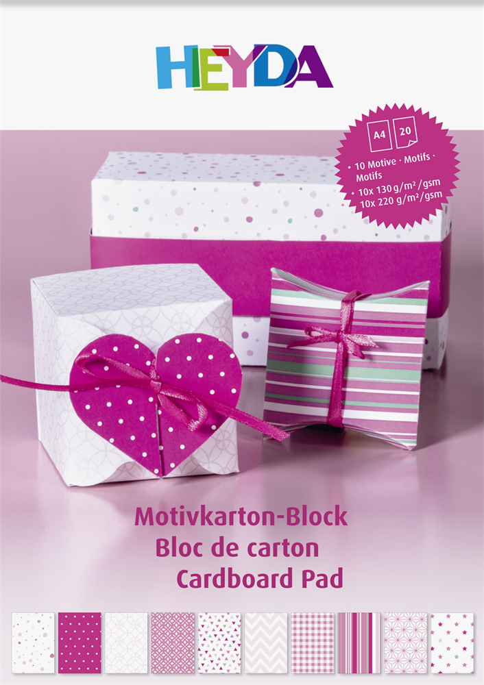 Heyda Pink A4 20 lapos kartonlap szett