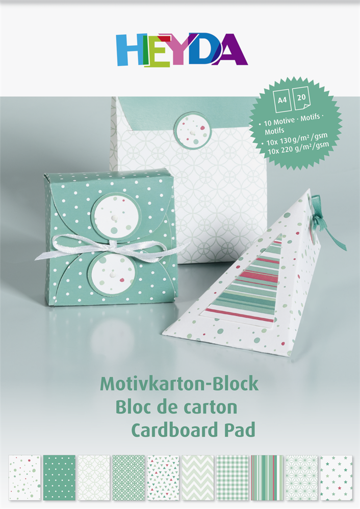 Heyda Türkiz-Menta A4 20 lapos kartonlap szett
