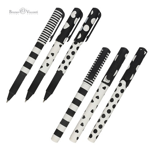 Bruno Visconti Dreamwrite Flora Black&White 0,7 mm, kék golyóstoll