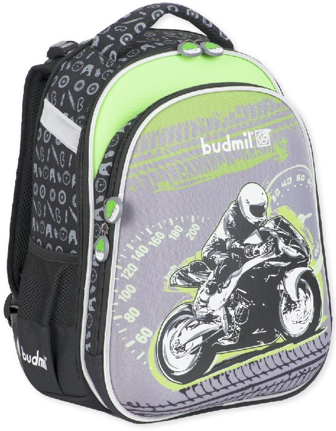 Budmil 10220012036 fekete-zöld ergonómiai hátitáska