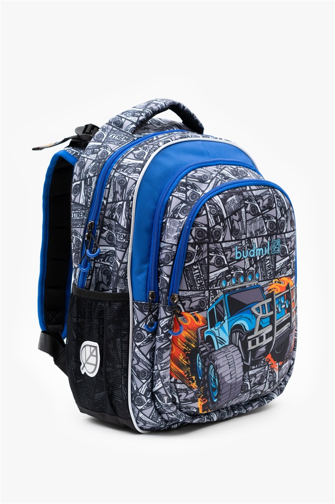 Budmil 10220013 szürke-kék mintás ergonómiai táska
