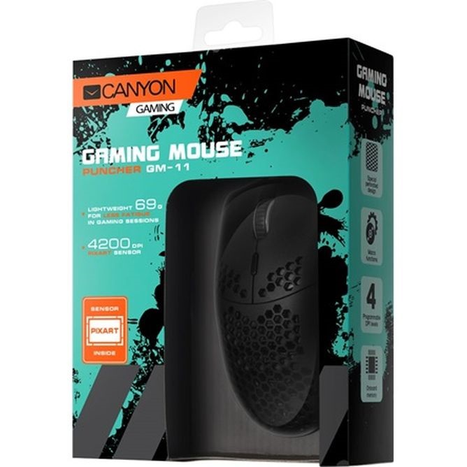 Canyon Puncher GM-11 fekete gamer egér