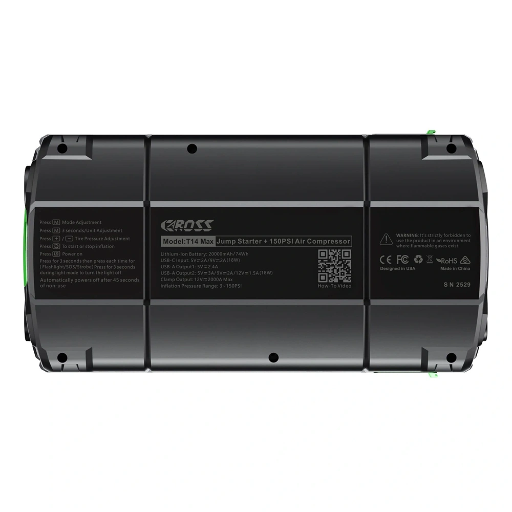 CAROSS USA T14 MAX Jump Starter és kompresszor