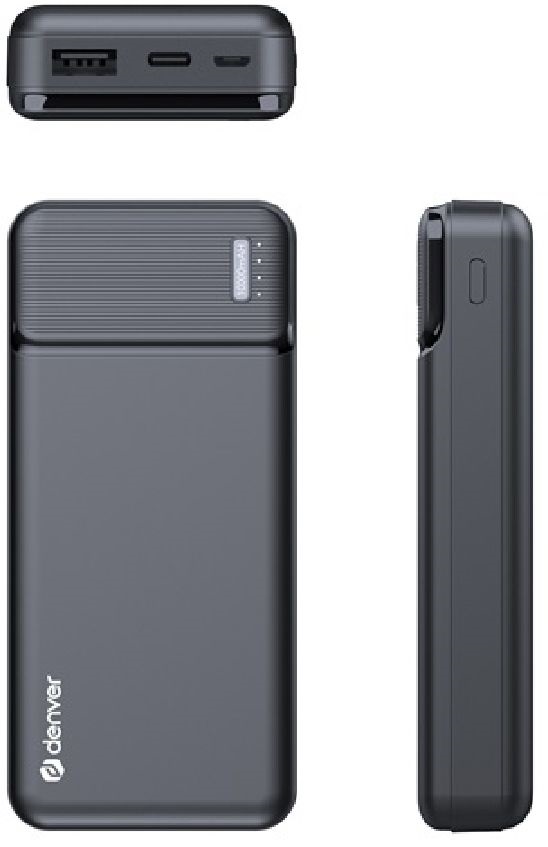 CHG DENVER PBS-10007 10000 mAh Micro USB vagy USB-C fekete power bank