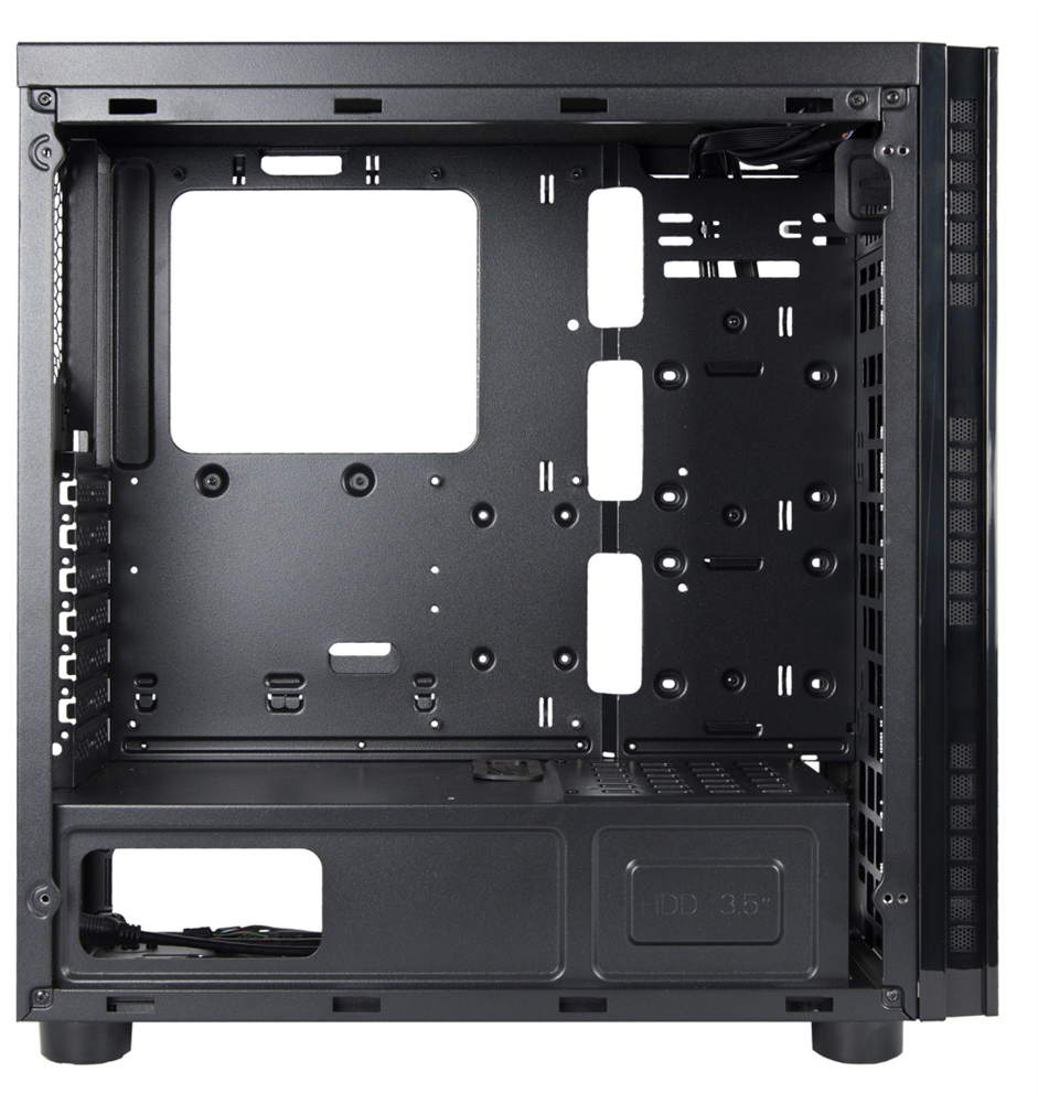 CHIEFTEC AL-02B-TG-OP fekete (táp nélküli) ablakos ATX ház