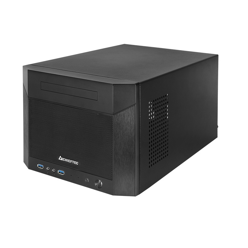 CHIEFTEC CN-01B-OP fekete (táp nélküli) mini-ITX ház
