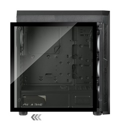 CHIEFTEC GL-03B-OP fekete (táp nélküli) ablakos ATX ház