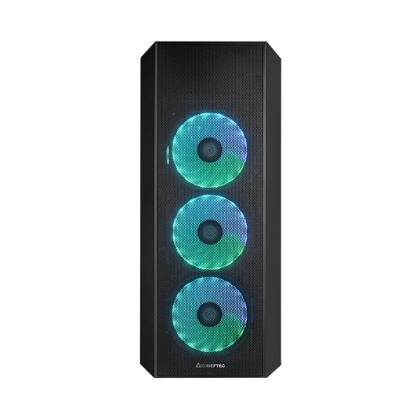 CHIEFTEC GL-04B-OP fekete (táp nélküli) ablakos ATX ház