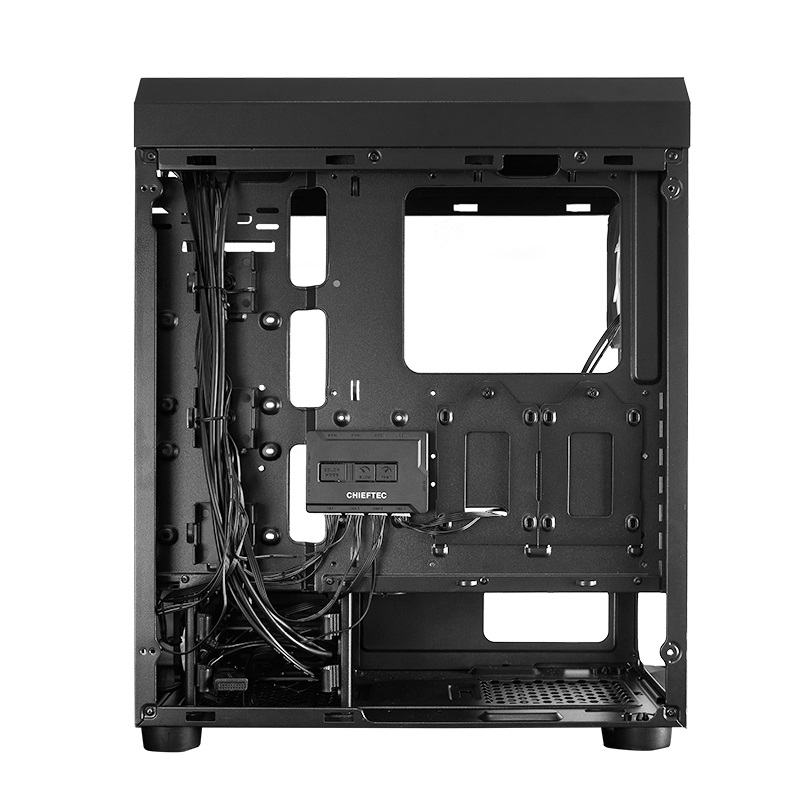 CHIEFTEC GL-04B-OP fekete (táp nélküli) ablakos ATX ház