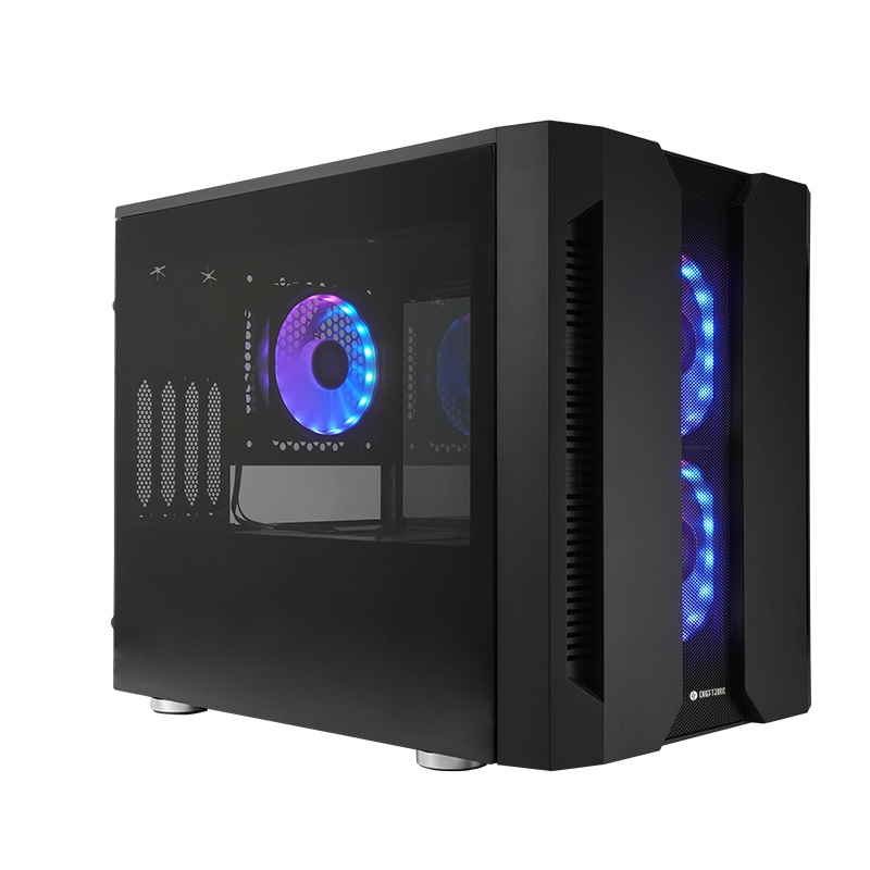 CHIEFTEC GM-02B-OP fekete (táp nélküli) ablakos mATX ház