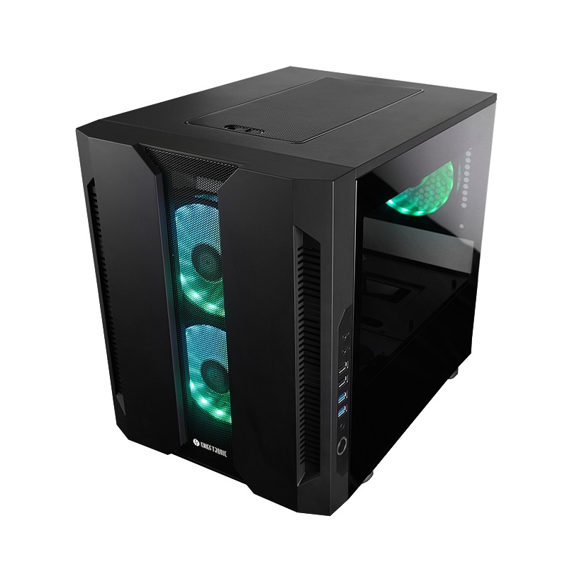 CHIEFTEC GM-02B-OP fekete (táp nélküli) ablakos mATX ház