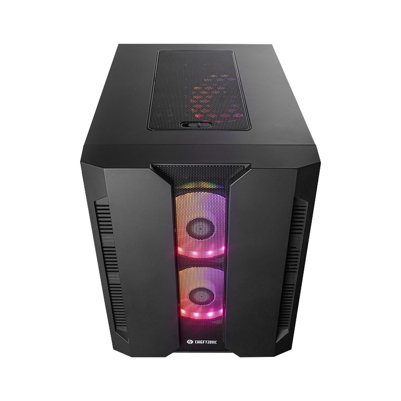 CHIEFTEC GM-02B-OP fekete (táp nélküli) ablakos mATX ház