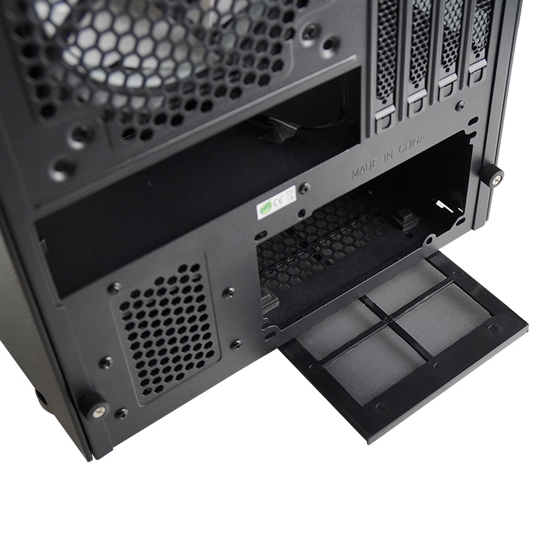 CHIEFTEC GM-02B-OP fekete (táp nélküli) ablakos mATX ház