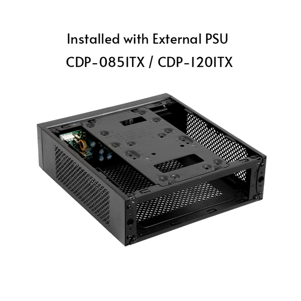CHIEFTEC Ház Compact IX-01B-120W, ITX, 120W Tápegységgel, fekete
