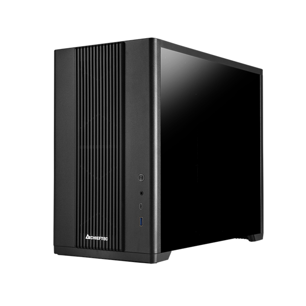 CHIEFTEC Ház UNI BX-10B-OP ATX, Tápegység nélkül, 1db Ventilátorral, USB-C porttal, Edzett üveg oldallap, fekete