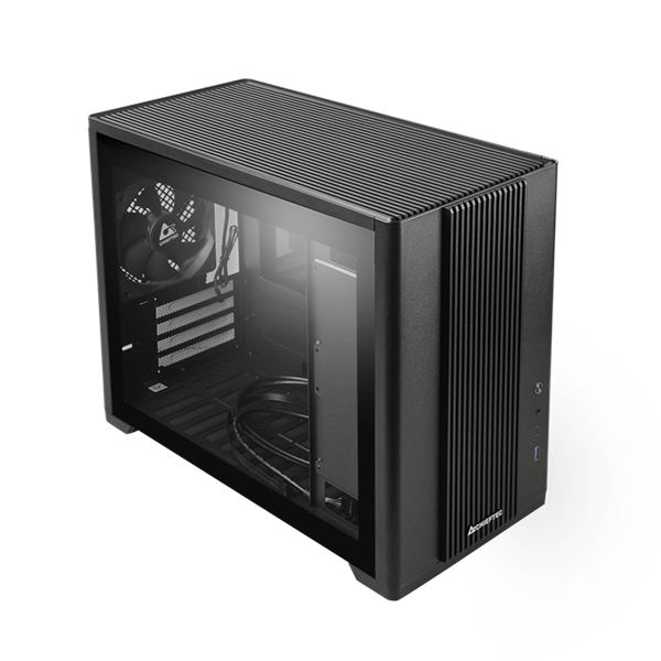 CHIEFTEC Ház UNI BX-10B-OP ATX, Tápegység nélkül, 1db Ventilátorral, USB-C porttal, Edzett üveg oldallap, fekete