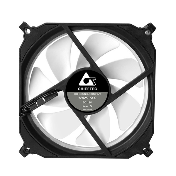 CHIEFTEC Rendszerhűtő Ventilátor, Tornado, 12cm, RGB LED, fekete
