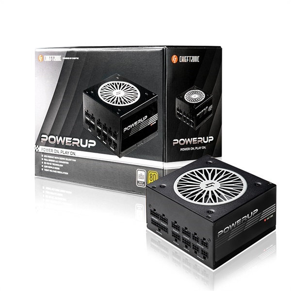 CHIEFTEC Tápegység Moduláris, Chieftronic PowerUP 550W, 12cm ATX BOX 80+ Gold