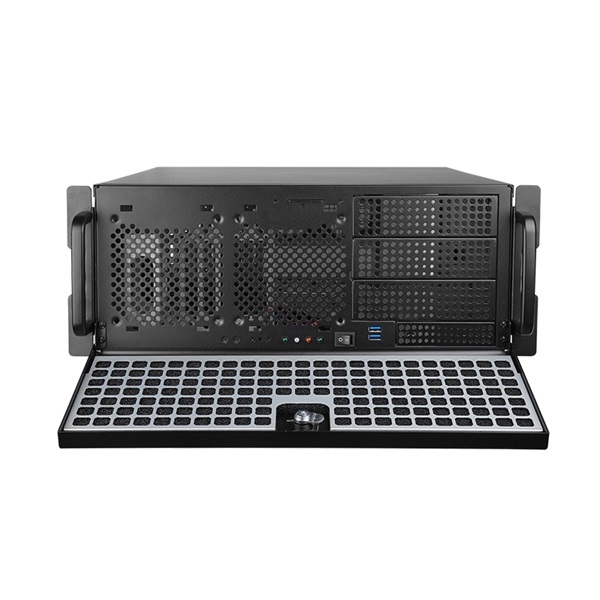 CHIEFTEC UNC-409S-B-OP fekete (táp nélküli) 4U rackbe szerelhető ATX ház