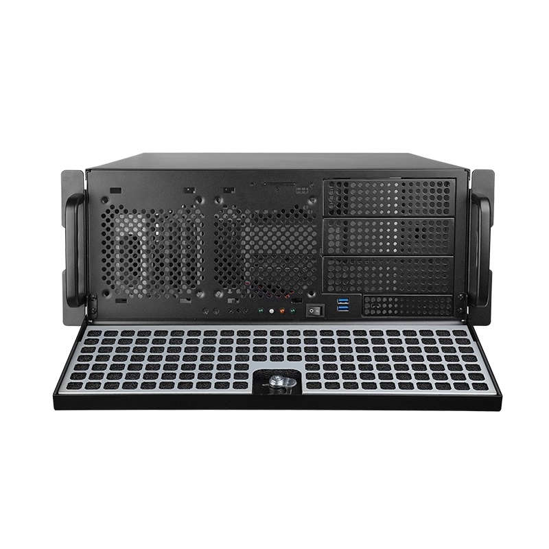 CHIEFTEC UNC-409S-B-OP fekete (táp nélküli) 4U rackbe szerelhető ATX ház