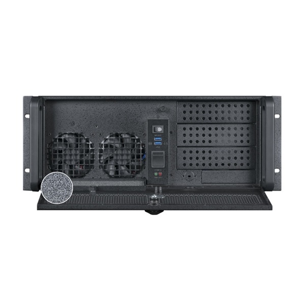 CHIEFTEC UNC-410S-B-U3-OP fekete (táp nélküli) 4U rackbe szerelhető ATX ház