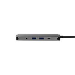 CHIEFTEC USB HUB 9-in-1, USB-C, 2xUSB-A, USB-C, HDMI, microSD/SD kártyaolvasó, Ethernet, 80W USB-C Töltő port, fekete