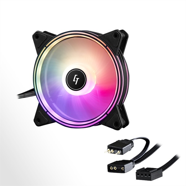 CHIEFTEC Ventilátor NF-1225RGB, 12cm, ARGB LED, fekete