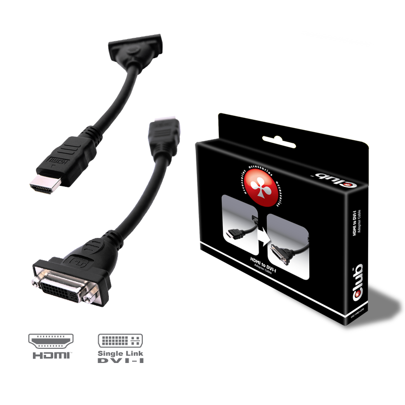 CLUB3D HDMI - DVI-I Single Link Passive Adapter