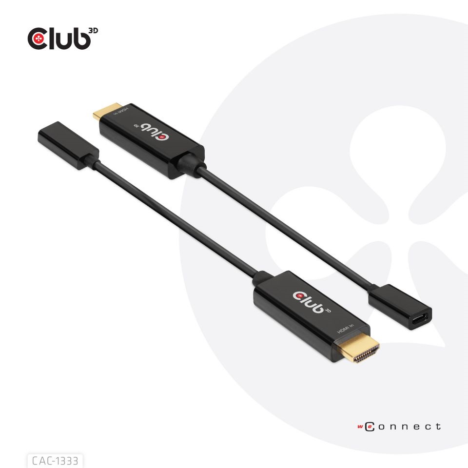 CLUB3D HDMI 2.0 - USB Type C 4K60Hz aktív adapter