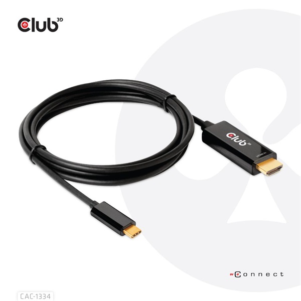 CLUB3D HDMI - USB Type C 4K60Hz 1,8m kábel