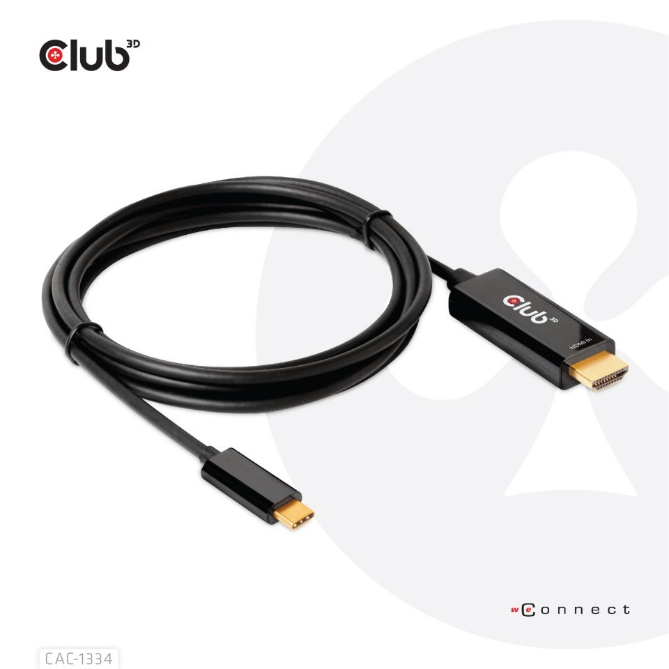 CLUB3D HDMI - USB Type C 4K60Hz 1,8m kábel