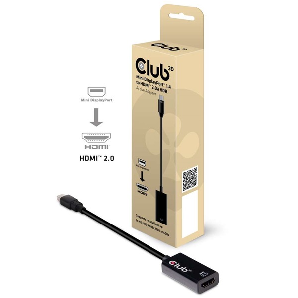 CLUB3D Mini Displayport - HDMI 2.0a adapter