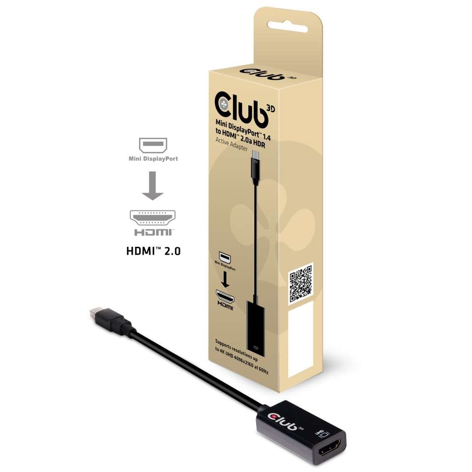 CLUB3D Mini Displayport - HDMI 2.0a adapter