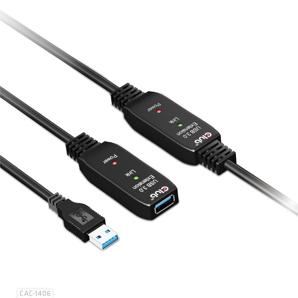 CLUB3D USB 3.2 Active Repeater 15m kábel