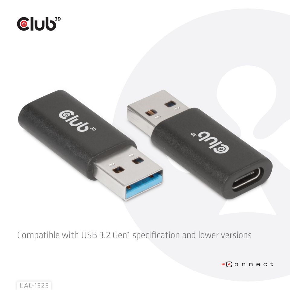 CLUB3D USB 3.2 Gen1 Type A - USB 3.2 Gen1 Type C adapter