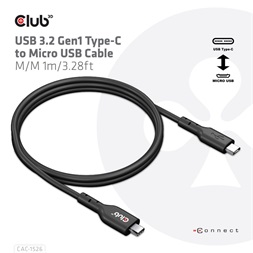 CLUB3D USB 3.2 Gen1 Type C - micro USB 1m kábel
