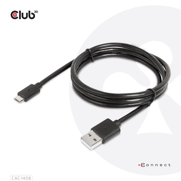 CLUB3D USB 3.2 Type A - micro USB 1m kábel