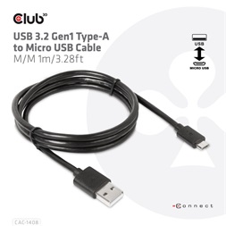 CLUB3D USB 3.2 Type A - micro USB 1m kábel