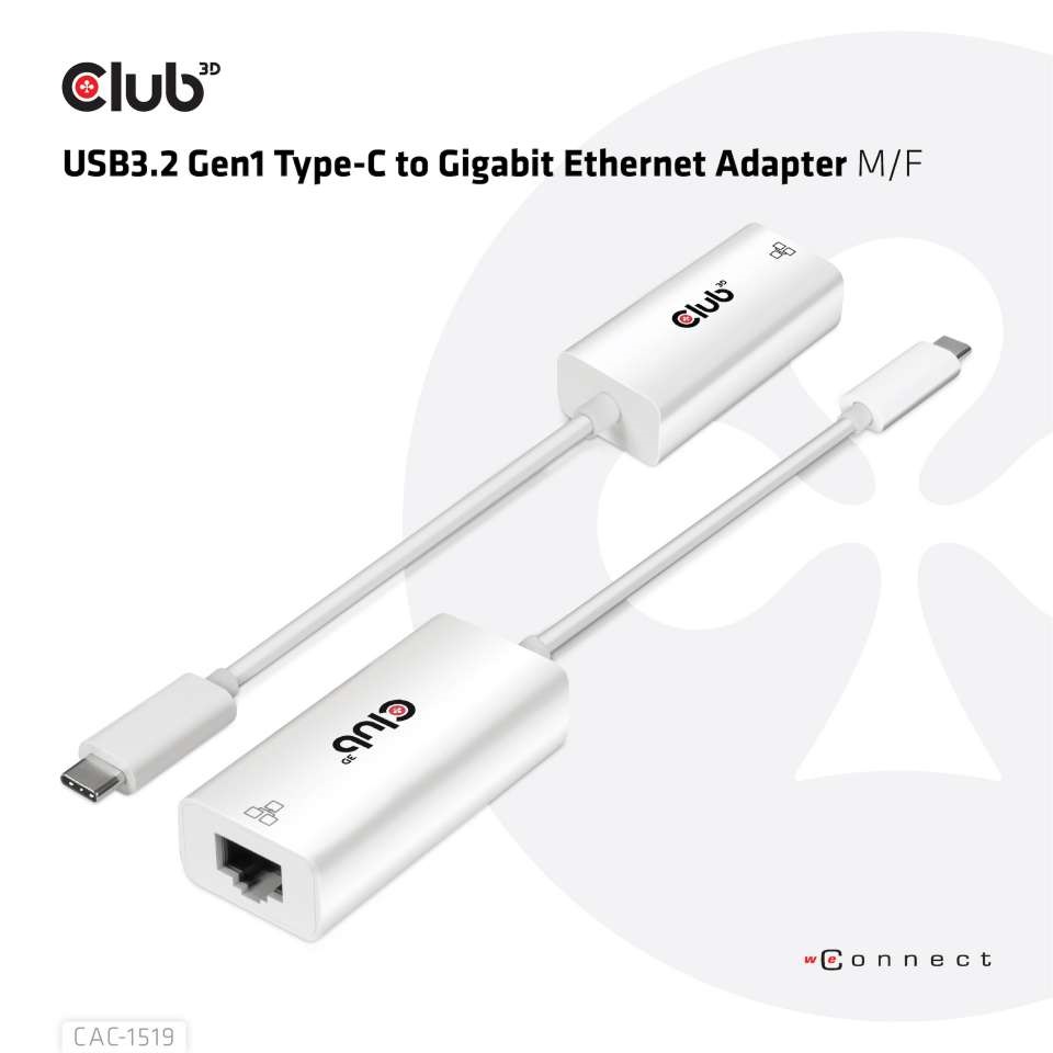 CLUB3D USB 3.2 Type C - Gigabit Ethernet adapter