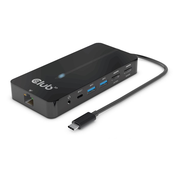 CLUB3D USB-C 7-IN-1 2xHDMI/2xUSB-A/RJ45/3,5mm jack/USB-C 100W HUB
