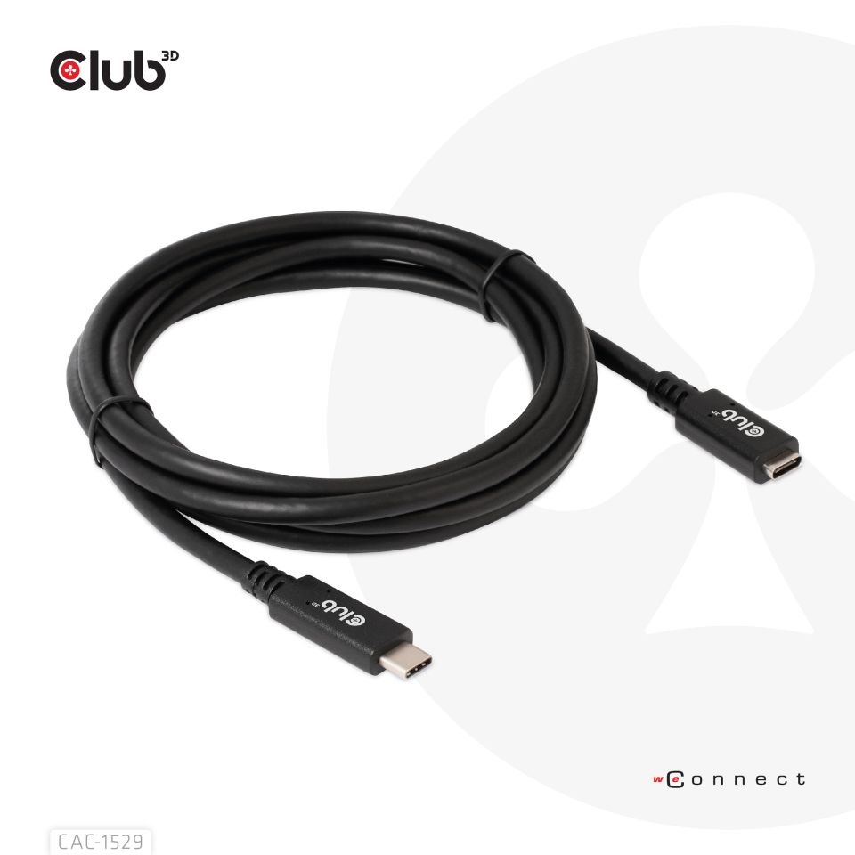 CLUB3D USB Gen1 Type C - USB Type C 2m extension kábel