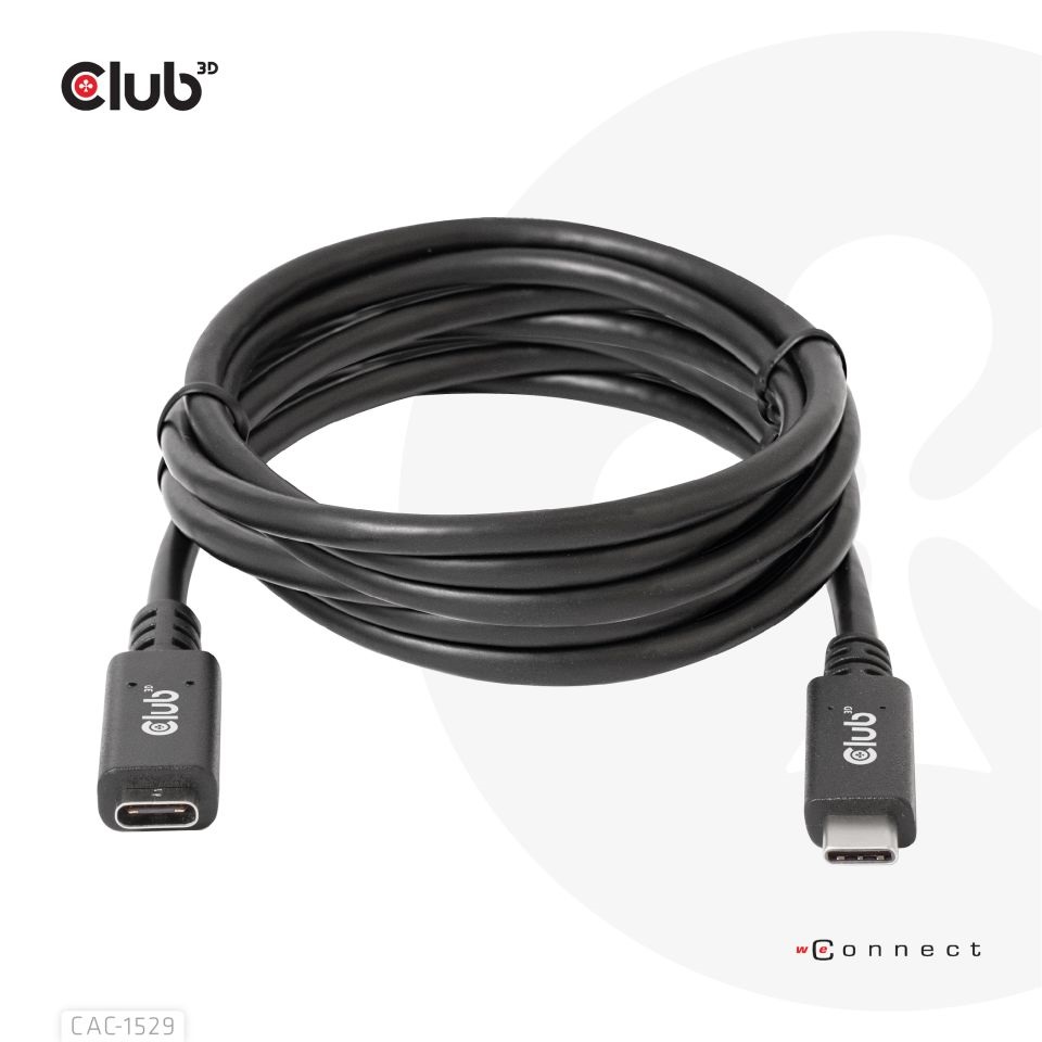CLUB3D USB Gen1 Type C - USB Type C 2m extension kábel
