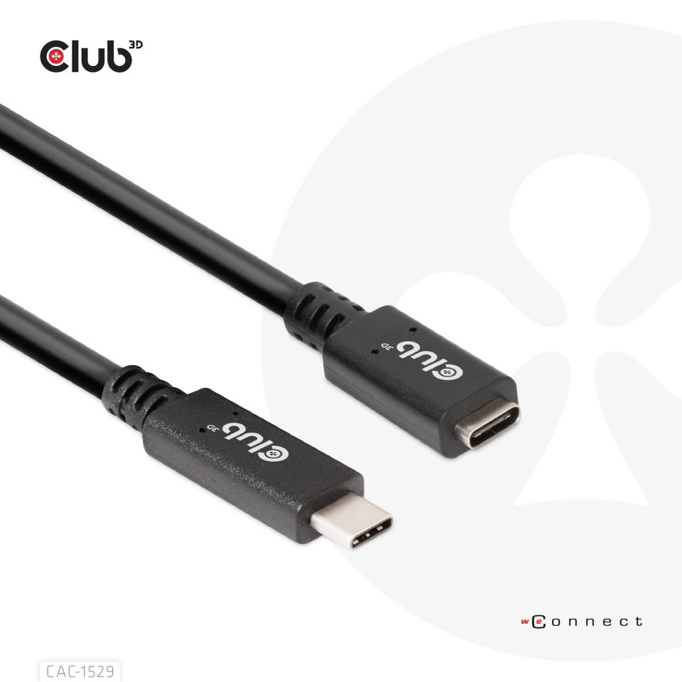 CLUB3D USB Gen1 Type C - USB Type C 2m extension kábel