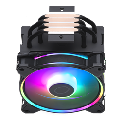 COOLER MASTER CPU hűtő HYPER 212 HALO BLACK ARGB, LGA1700 támogatással, fekete