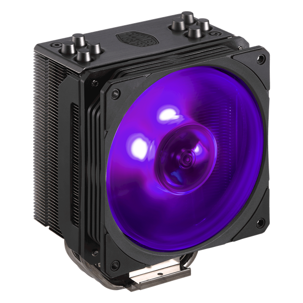 COOLER MASTER CPU hűtő HYPER 212 RGB BLACK EDITION + RGB LED Kontroller, LGA1700 támogatással, fekete
