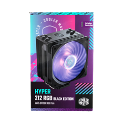 COOLER MASTER CPU hűtő HYPER 212 RGB BLACK EDITION + RGB LED Kontroller, LGA1700 támogatással, fekete