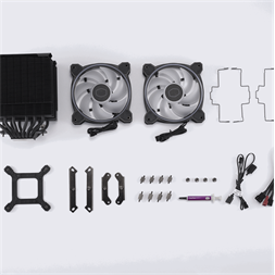 COOLER MASTER CPU hűtő HYPER 622 HALO BLACK EDITION, LGA1700 támogatással, fekete