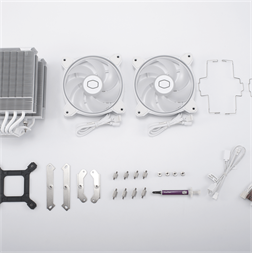 COOLER MASTER CPU hűtő HYPER 622 HALO WHITE EDITION, LGA1700 támogatással, fehér
