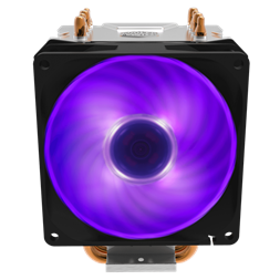 COOLER MASTER CPU hűtő HYPER H410R RGB + RGB LED Kontroller, ezüst-fekete